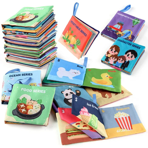 Libro <span class=keywords><strong>de</strong></span> tela para aprendizaje temprano para bebés <span class=keywords><strong>de</strong></span> 0 a 3 años, resistente a desgarros, ligero, portátil, lectura entre padres e hijos, comodidad para dormir - Product Image 4