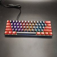 Teclado Mecánico para Juegos HXSJ 60% Mini, con Cable, LED, 61 Teclas, USB, Compatible con PC Windows/XP/Win 7/Win10, Interruptores Rojo-Negro-Azul Kailh