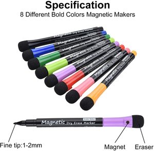 12 Colors Magnetic Whiteboard Marker <b>Pen</b> with Erasers - Product Image 4