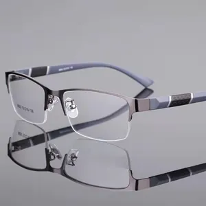 Armação de óculos de liga metade de aro, armação de plástico flexível para óculos de grau tr90, 8850