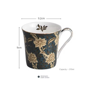 European Style Modern Minimalist Japanese Style Multicolor Bone China Coffee Tea <b>Mug</b> with <b>Gold</b> Rim Reusable Sustainable Gift Set - Product Image 1