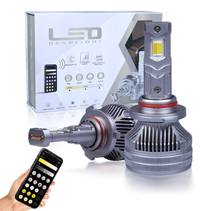 160W H7 Scheinwerfer lampe H4 <span class=keywords><strong>LED</strong></span>-Lampe Doppel kupfer rohr <span class=keywords><strong>LED</strong></span>-Leuchten für Auto-<span class=keywords><strong>LED</strong></span>-Scheinwerfer lampe 6000K 4300K 3000K Flash App Control - Product Image 1