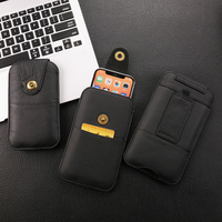 Étui de téléphone en cuir véritable pour ceinture, étui universel en cuir pour smartphone pour Iphone/Samsung