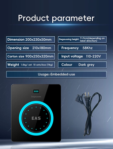 RUIFEIDI AM-D88 EAS Désactivateur de plaques de verre antivol 58kHz avec alarme sonore et lumineuse et affichage LCD, dissolvant de balises souples et portique - Product Image 5