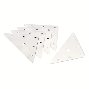 Soporte de Esquina Plano de Acero Inoxidable con Recubrimiento en Polvo para Muebles, Armarios, Camas, Mesas, Conexión de Soporte Angular Metálico - Product Image 1