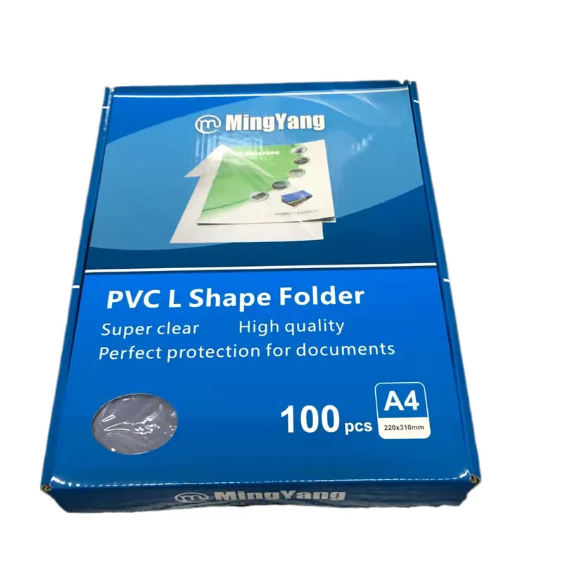 Chinese Supplier L Shape Clear File Holder Clear Plastic Pvc L Shape File Folder