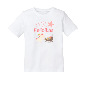 Maglietta Bambino con Nome Unicorno Invernale (Ragazze) - Product Image 1