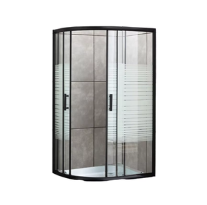 Cabine de douche modulaire préfabriquée à <span class=keywords><strong>porte</strong></span> coulissante en verre trempé avec cadre en acier inoxydable, design étanche, best-seller - Product Image 1
