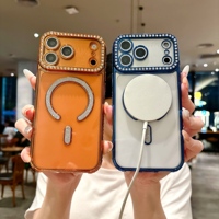 Coque de téléphone transparente en TPU de luxe avec strass pour iPhone 17 Pro Max 16 16e 15 14 13 12 11 iPhone17 Air