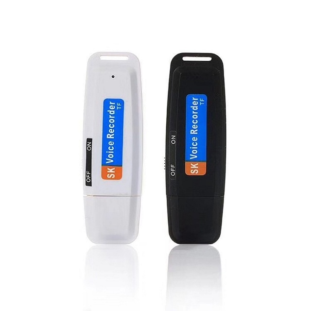 Mini Portable Black Voice Recorder Built-in Lithium Battery USB 2.0 Interface WAV Format 64GB Memory Pen-Style Digital Recorder