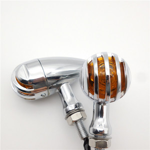 Clignotant de moto, indicateur de direction pour Harley Cruiser, mini phare de conduite en métal vintage - Product Image 6