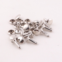 Rivets à double capuchon de sangle de sac à main en métal de 9x12mm pour l'attache de lanière de vêtements