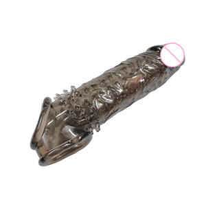 Grenz überschreitende Männer Silikon JJ Penis Ärmel Verdickung Verlängerung Wolf Zahn Frigidität Spezielle Granulat Kondome Adult Sexspielzeug - Product Image 3