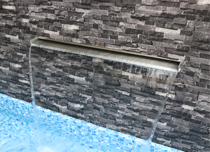Hotel front cortile cortina d'acqua società fontana bocca giardino comunità in acciaio inox <span class=keywords><strong>cascata</strong></span> di acqua tenda - Product Image 5