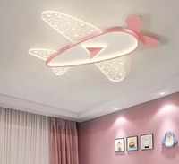 APCITL Nouvelle Plafonnier LED Moderne en Métal et Acrylique Blanc Chaud à Intensité Variable avec Télécommande, Design Mignon de Dessin Animé pour Chambre et Salon, AC