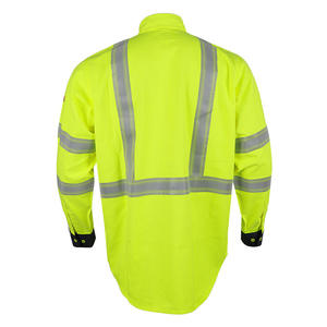 Camisa de Seguridad Reflectante Ignífuga, Mezcla de Acrílico Amarillo, para Mineros y Trabajadores de la Industria Eléctrica, Alta Visibilidad y Protección - Product Image 1