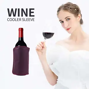 Raffreddatore di vino riutilizzabile manica wine bar cooler ice boos raffreddatore di vino in cucina
