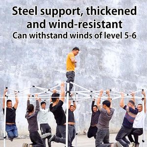 เต็นท์ตั้งแคมป์กลางแจ้งกันน้ำผ้าใบทรงสี่เหลี่ยมทนทานพร้อมโครงเหล็กสองห้องนอนสำหรับจุได้<span class=keywords><strong>2</strong></span>คน - Product Image 6