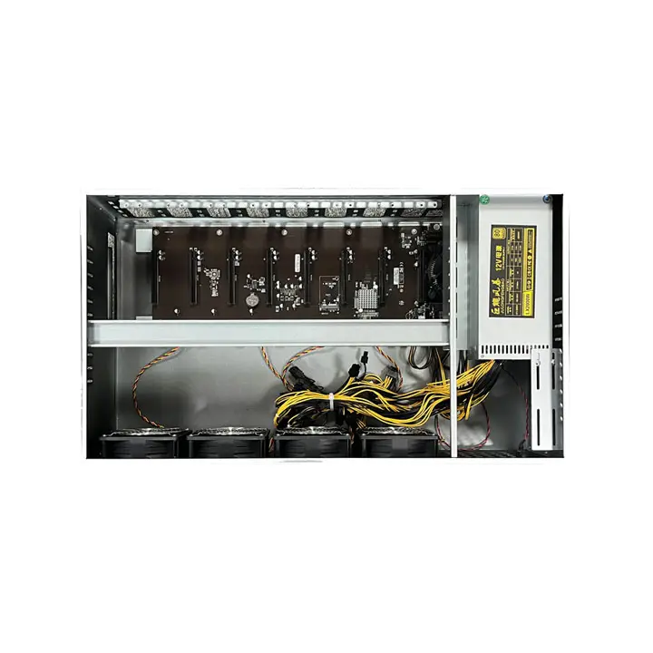 B85 8 GPU graphics card rig support 2060 graphics card slot spacing 65 spacing 3060 straight plug 3070 3080 case