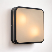 Applique murale LED moderne en aluminium moulé sous pression pour balcon et jardin, noire et blanche, étanche, extérieure, avec douille E27 et garantie de 2 ans