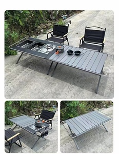 <span class=keywords><strong>Table</strong></span> de <span class=keywords><strong>camping</strong></span> pliante avec sac de transport, tables de pique-nique portables pliables, <span class=keywords><strong>table</strong></span> de barbecue avec rouleau d'oeufs - Product Image 4