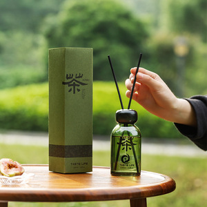 Tea Mountain Green Bottle <b>Reed</b> <b>Diffuser</b> 200ml Long Lasting Aroma Fresh Air Home Decor - Product Image 1