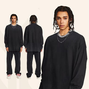 เสื้อสเวตเตอร์ผ้าฝ้ายสำหรับผู้ชาย, เสื้อลำลองบุนุ่มสบายเหมือน100% 250กรัม - Product Image 1