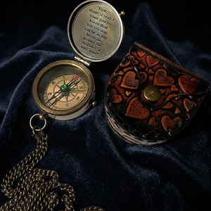 Brújula Náutica de latón macizo Vintage antiguo, cita grabada, regalo perfecto, navegación, viajes, actividades al aire libre, senderismo, Camping - Product Image 3