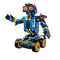 Ensemble de blocs de construction en plastique, robot, véhicule d'ingénierie, télécommande et contrôle par application, jouet éducatif pour enfants