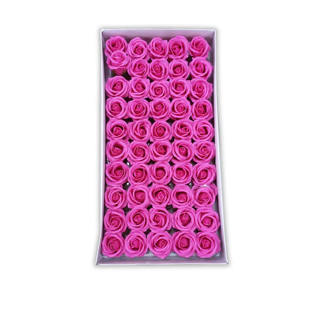 50 adet/kutu 4 katmanlı kıvrılmış romantik düğün hediye el yapımı yaprakları dekor el yapımı gül sabunu çiçek