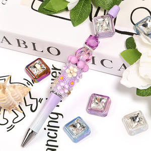 ลูกปัดอะคริลิคสีใสฝังเพชรด้านเดียวเคลือบด้วย UV คุณสมบัติที่เป็นเอกลักษณ์ - Product Image 2