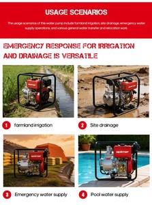 Pompe à <span class=keywords><strong>eau</strong></span> diesel haute performance 80 mm pour soulagement d'inondations d'urgence, 26 m de hauteur de refoulement, 60 m³/h - Product Image 4