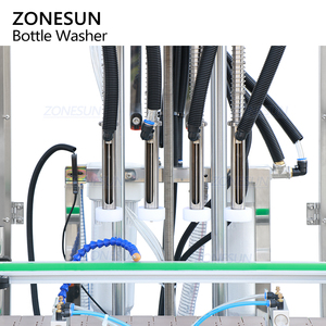 ZONESUN ZS-NIC4 Automatic 4 Heads Bottle Jar Particle Dust Removal Negative Ion Cleaning Air Rinsing Machine With Dust Cover - Product Image 3