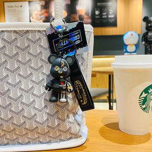 Cartoon Funny Half Body Robot Mechanical Bear Keychain Fashion Punk Animal Keyring Car <b>Bag</b> Pendant Key Chains Couple <b>Gift</b> - Product Image 5