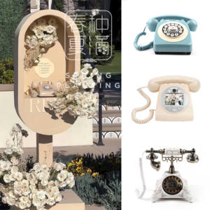 Tendencia de Bodas Cabina Telefónica de Audio Desmontable Personalizable para Mensajes de Invitados Soporte para Caja de Anillos Estilo Ins - Product Image 2
