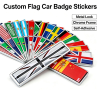 Autocollants personnalisés pour voiture avec drapeau national, emblèmes métalliques 3D, autocollants chromés imperméables, autocollants adhésifs pour voiture, camion