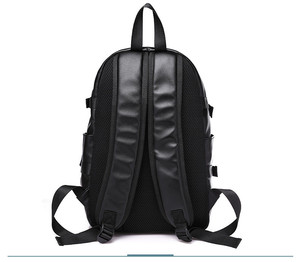 Sac à Dos pour Ordinateur Portable avec Trou d'Écouteur Sac à Dos de Voyage Scolaire avec Interface USB Marque Casual M0106 en Cuir pour Hommes - Product Image 6