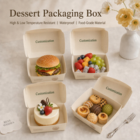 Cajas de Cartón para Hamburguesas Impresas Personalizadas al por Mayor, Resistentes a la Grasa, Desechables, a Prueba de Fugas, para Comida para Llevar, Almuerzo, Empaquetado a Granel