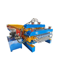 Machine de formage à froid de tôles galvanisées à double couche pour toitures