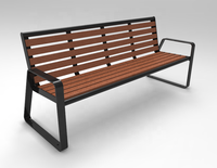 2022 nouveau site meubles parc meubles en acier galvanisé et bois HDPE extérieur parc banc chaise extérieur plastique bois banc
