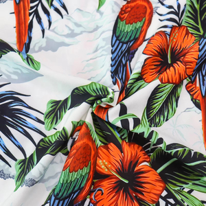 Camisa de solapa de verano para hombre, ropa transpirable, resistente a la playa, camiseta con botones para hombre, camisa hawaiana de manga corta americana, tela de seda - Product Image 5