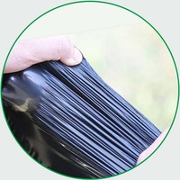 Film de paillage agricole réfléchissant noir/argenté en polyéthylène, barrière anti-mauvaises herbes, couverture de sol en plastique, rouleau de paillis