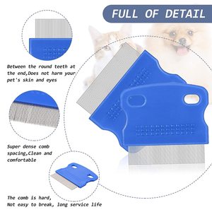 Pettine per la pulizia degli occhi e la rimozione di pulci per animali domestici (cani e gatti) e per la pulizia della testa umana, con logo personalizzato e disponibile in vari colori - Product Image 3