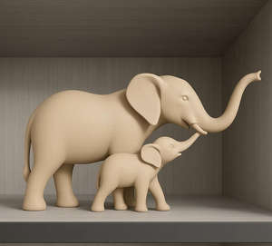 รูปปั้นบรอนซ์ช้างพิมพ์ดิจิตอลรูปปั้นสัตว์หล่อศิลปะแกะสลักโลหะคริสต์มาส - Product Image 4