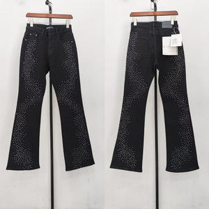 Jeans Boyfriend Negros para Hombre, Cintura Media, Corte Ajustado, Desgastados, Estilo Vintage, Estilo Urbano, Tela de Algodón para Otoño - Product Image 2