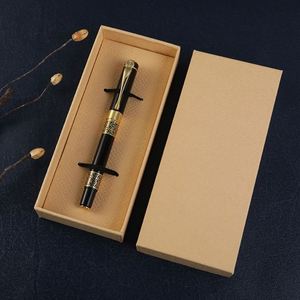 Custom Logo Luxury Personalised Gold Brass Bamboo Wood Turning Gel <b>Pens</b> Kits Woodturning With Paper <b>Box</b> - Product Image 2