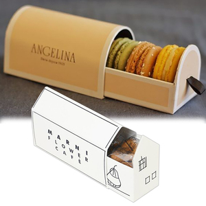 Emballage de boîte-cadeau de macaron imprimé personnalisé Boîte de macaron à couvercle doré avec doublure pour le thé de l'après-midi, gâteau, desserts sucrés, boulangerie - Product Image 4