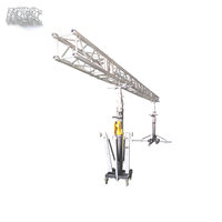 Soporte de Elevación Plegable Portátil de Hierro para Exteriores con Manivela, 6M, para Altavoces Line Array, Capacidad de Carga 1000kg
