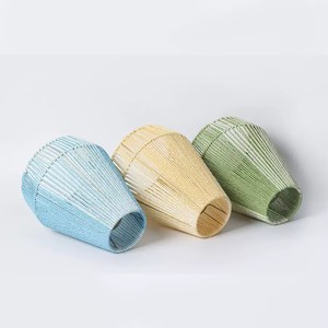 Abat-jour en corde tressée fait main multicolore, accessoire DIY pour la décoration de la maison, des hôtels, des mariages, des fêtes et des célébrations, lampe de table - Product Image 4