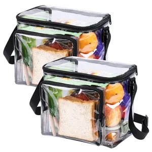 Doorzichtige Lunchtas Voor Werkofficieren Doorzien Stadiontotebag Voor Dames Heren Draagtassen Plastic Doorzichtige Lunchhandtassen